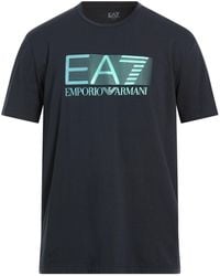 EA7 - Midnight T-Shirt Cotton, Elastane - Lyst