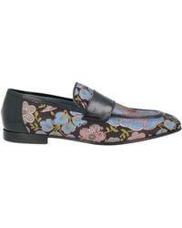 Giovanni Conti - Azure Loafers Textile Fibers, Leather - Lyst