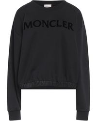 Moncler - Logo-print Crew-neck Sweatshirt - Lyst