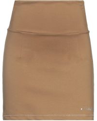 Odi Et Amo - Camel Mini Skirt Polyester, Cotton, Elastane - Lyst