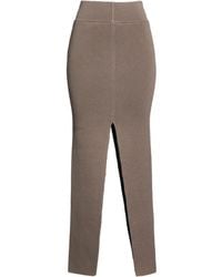 Rick Owens - Taupe Maxi Skirt Virgin Wool - Lyst