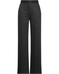 Max Mara - Charcoal Pants Virgin Wool, Cotton, Elastane - Lyst