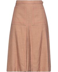Burberry - Midi Skirt - Lyst