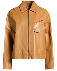 forte_forte - Camel Jacket Leather - Lyst