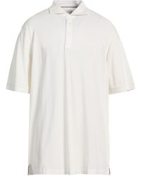 Hackett - N°14 Savile Row Ivory Polo Shirt Silk, Cotton - Lyst