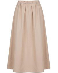 Rita Row - Taupe Midi Skirt Organic Cotton - Lyst