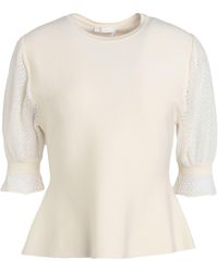 Chloé - Cream Sweater Wool, Cashmere, Polyamide, Elastane - Lyst