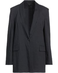 Theory - Charcoal Blazer Linen, Viscose, Elastane - Lyst