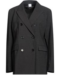 Aspesi - Charcoal Blazer Polyester, Virgin Wool, Elastane - Lyst