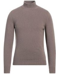 Fedeli - Taupe Turtleneck Virgin Wool, Cashmere - Lyst