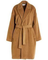 Marella - Camel Coat Virgin Wool - Lyst