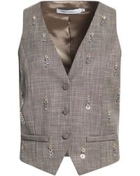 SIMONA CORSELLINI - Dark Tailored Vest Polyester, Viscose, Elastane - Lyst