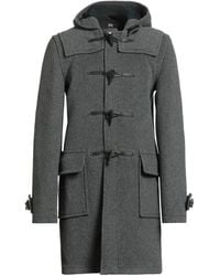 Gloverall - Lead Coat Wool, Polyamide, Leather - Lyst