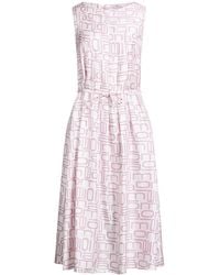 Malo - Midi Dress Silk - Lyst