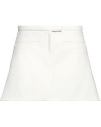 Courreges - Ivory Mini Skirt Viscose, Polyamide, Virgin Wool, Elastane - Lyst