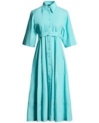 SEVENTY VENEZIA - Azure Midi Dress Cotton - Lyst