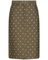 Paul & Joe - Military Midi Skirt Cotton, Polyester, Elastane - Lyst