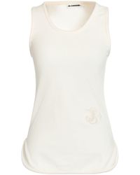 Jil Sander - Ivory Tank Top Cotton, Polyester - Lyst