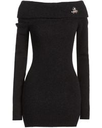 Blumarine - Mini Dress Alpaca Wool, Polyamide, Virgin Wool, Elastane - Lyst