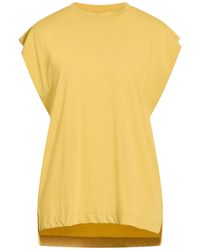 Alpha Studio - Mustard T-Shirt Cotton, Elastane - Lyst