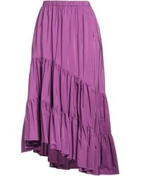 MSGM - Midi Skirt Viscose, Cotton - Lyst