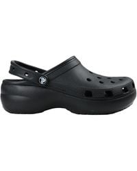 Crocs™ - Classic Platform Lined Clog Black Size 6 Uk - Lyst