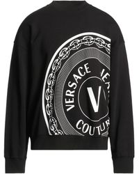 Versace Jeans Couture Denim Sweater in het Zwart Dames Kleding voor voor heren Kleding voor sport gym en workout voor heren Sweaters 