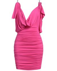 The Attico - Fuchsia Mini Dress Viscose, Elastane - Lyst