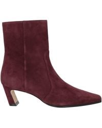 Stuart Weitzman - Burgundy Ankle Boots Leather - Lyst