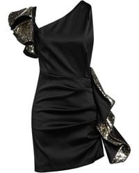 SIMONA CORSELLINI - Mini Dress Polyester, Polyamide, Elastane - Lyst