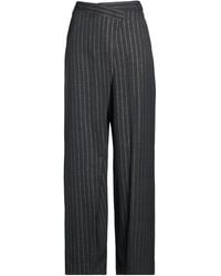 KARL LAGERFELD - Charcoal Pants Polyester, Viscose, Wool, Elastane - Lyst