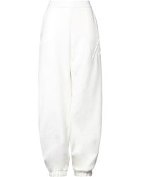 The Attico Leder Tapered-Hose mit hohem Bund Damen Bekleidung Hosen und Chinos Hose mit gerader Passform 