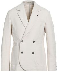 Messagerie - Patrizio Piscaglia Blazer Cotton, Polyester, Linen - Lyst
