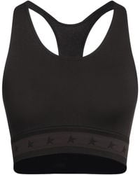 Golden Goose - Logo-underband Racerback Crop Top - Lyst
