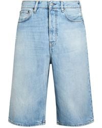 Acne Studios - Denim Shorts Cotton, Cowhide - Lyst