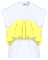 MSGM - T-Shirt Cotton, Polyester - Lyst