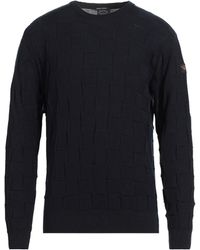 Mens Clothing Sweaters and knitwear Turtlenecks Paul & Shark Wool Logo-patch Roll Neck Jumper in Black for Men 