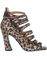DSquared² - Glitter Embellished Leopard-print Sandals - Lyst