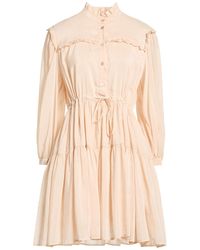 SOLOTRE - Mini Dress Cotton, Silk - Lyst