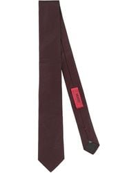 HUGO - Burgundy Ties & Bow Ties Silk - Lyst