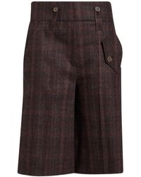 Eleventy - Dark Shorts & Bermuda Shorts Wool, Cashmere, Elastane - Lyst