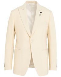 Lardini - Cream Blazer Wool, Polyamide, Polyester - Lyst