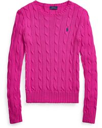 ralph lauren cable knit jumper womens