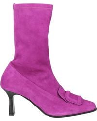 Bruglia - Mauve Ankle Boots Leather - Lyst