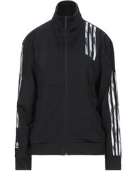 adidas originals sweatshirt in black with orange piping