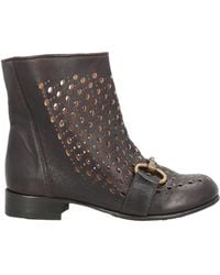 JP/DAVID - Dark Ankle Boots Leather - Lyst