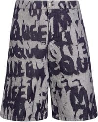 McQueen - Denim Shorts Cotton - Lyst
