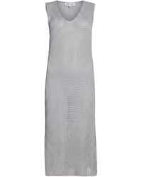 Carla G - Midi Dress Cotton, Polyamide, Metallic Polyester - Lyst