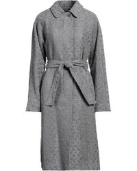 Herno - Overcoat & Trench Coat Polyester, Viscose, Wool, Polyamide, Metallic Fiber - Lyst