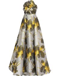 Badgley Mischka Langes Kleid - Grau